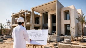 مراحل بناء الفيلا