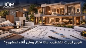تقويم قرارات التشطيب: ماذا تختار ومتى أثناء المشروع؟